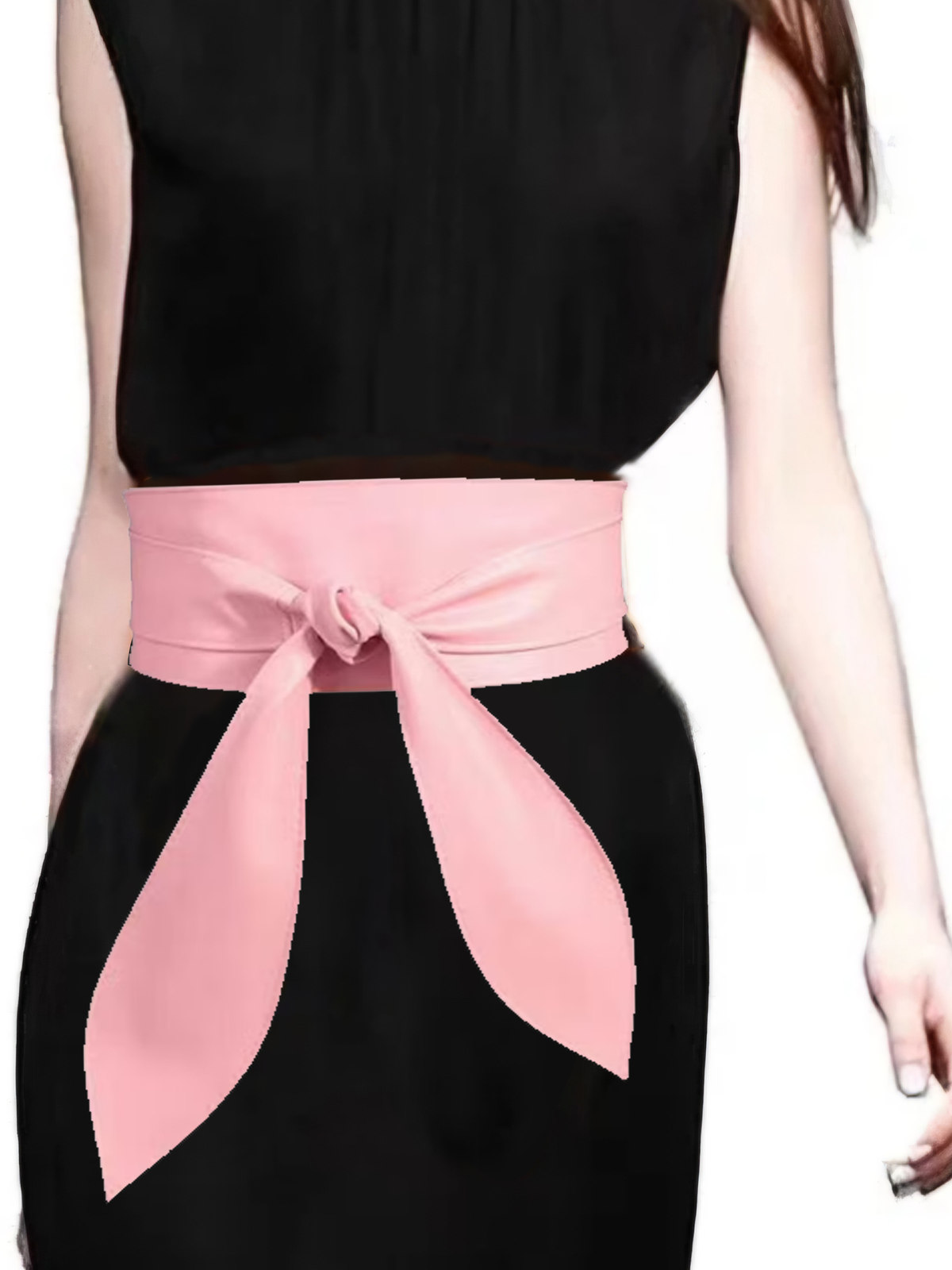 Obi belt in blush pink